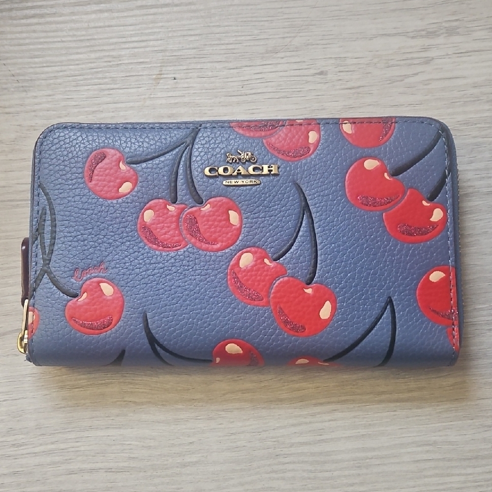 Coach Wallet with Cherry Print